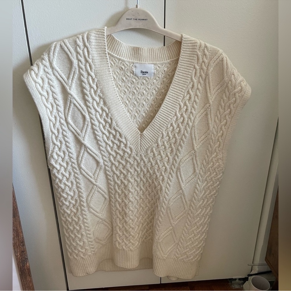 The Frankie shop cable knit vest oversized